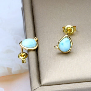 Sparkling Larimar Earrings