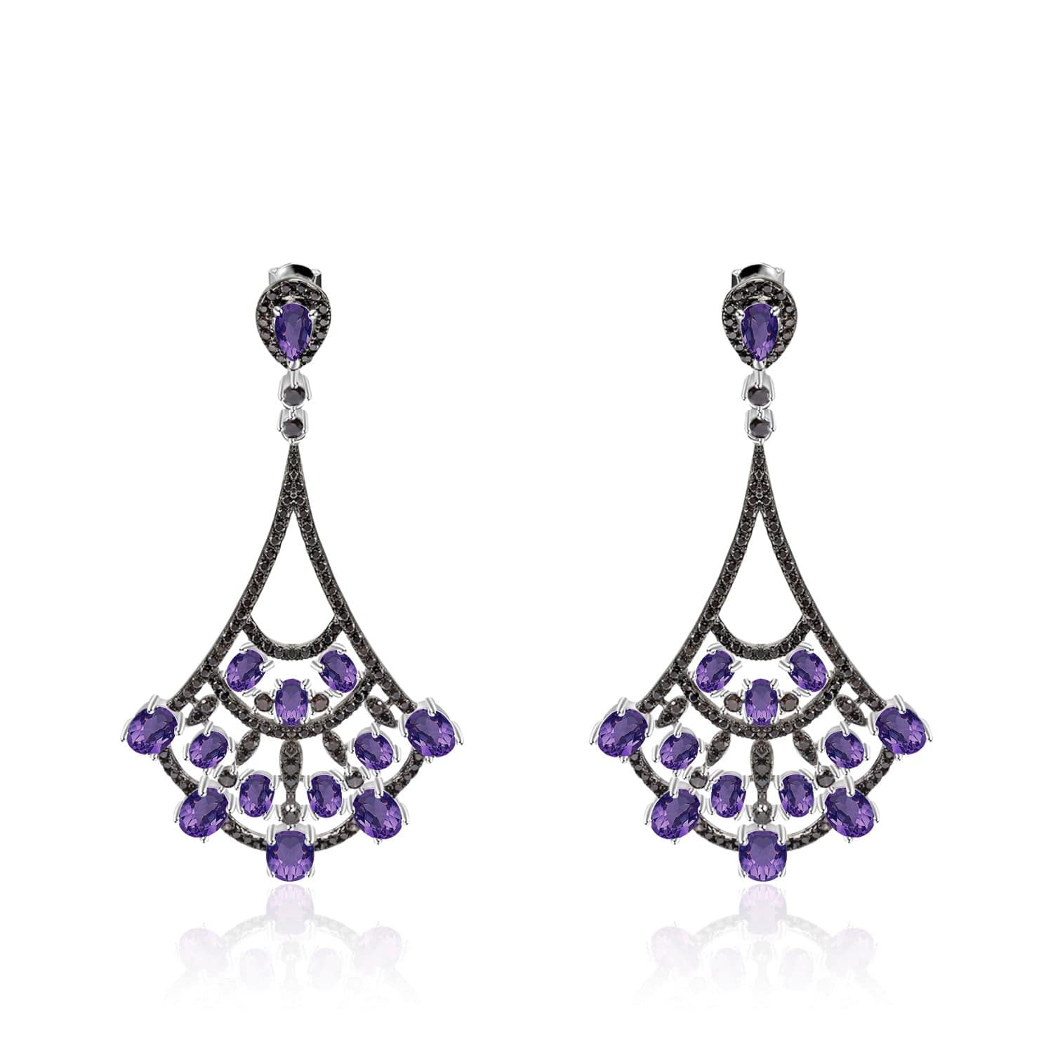 Drop-shaped Gemstone Earrings