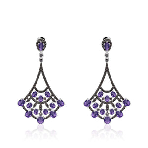 Drop-shaped Gemstone Earrings