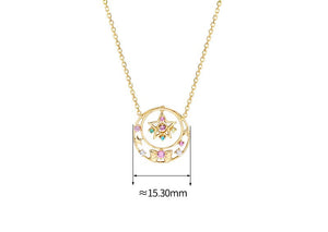 Star Guardian Bow Colorful Zirconium Pendant