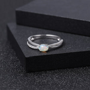 Opal Twister Ring