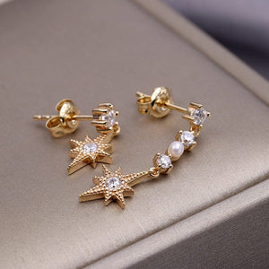 Asymmetric Star Earrings