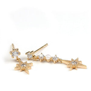 Asymmetric Star Earrings