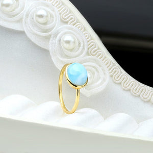 Oval Larimar Ring