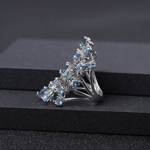 Openwork London Blue Topaz Ring