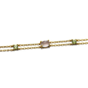 Natural Crystal Double Layer Bracelet