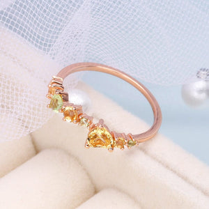 Mystic Rainbow Citrine Ring