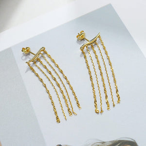 Long Swinging Tassel Earrings