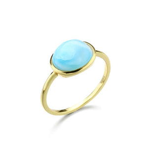 Oval Larimar Ring