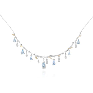 Water Drop Sky Blue Topaz Necklace