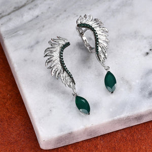 Feather Amethyst/Chrysoprase  Earrings