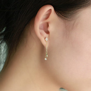 Stars Tassel Zirconia Earrings (single)