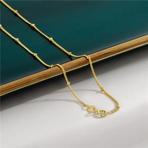 Accessories-Sterling Silver18k Gold Plated Basic Chain Necklace