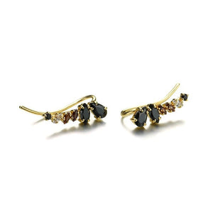 Black  Zirconia Gradient Colour Ear Crawlers