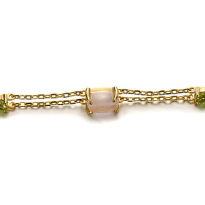 Natural Crystal Double Layer Bracelet