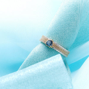 Stunning Heart Blue topaz Ring