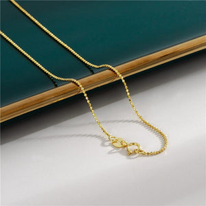 Accessories-Sterling Silver18k Gold Plated Basic Chain Necklace