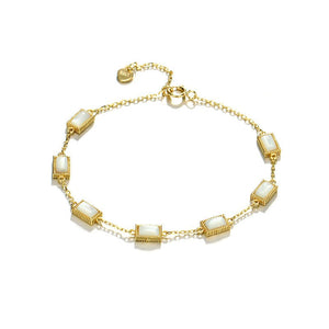 Simple Square Natural Stone Bracelet