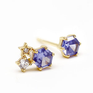 Snowflake Star Tanzanite Earrings