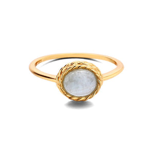 Aquamarine and Labradorite Ring