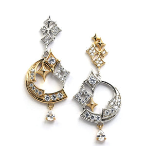 Gold Star Dangle Earrings