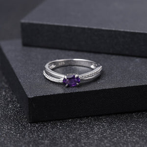 Amethyst Twister Ring