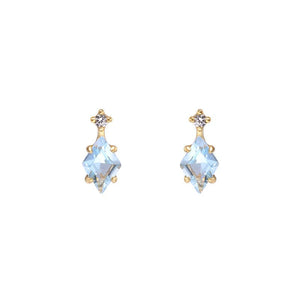 Rhombus Blue Topaz Earrings