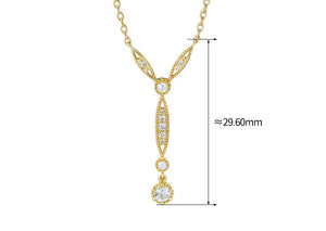 Y-shaped Natural Pearl Topaz Necklace