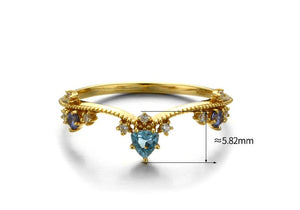 Transcendent Blue Topaz  Arch ring