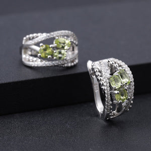 Peridot Clip Earrings