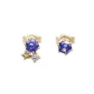 Snowflake Star Tanzanite Earrings