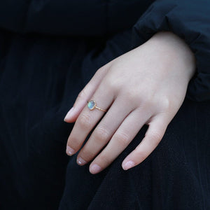 Oval Labradorite Ring