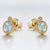 Natural Blue Topaz Earrings