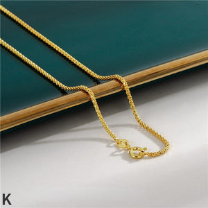 Accessories-Sterling Silver18k Gold Plated Basic Chain Necklace