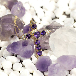 Amethyst Cross Pendant