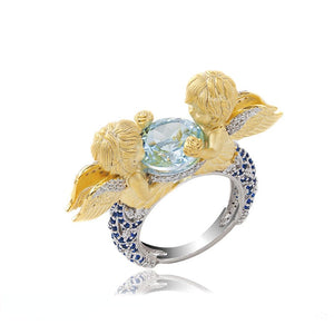 Guardian Angel London Blue Topaz ring