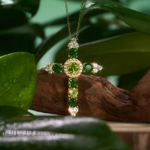 ‘Green Garden’Collection Cross Pendant