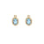 Natural Blue Topaz Earrings