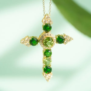 ‘Green Garden’Collection Cross Pendant