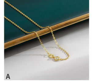 Accessories-Sterling Silver18k Gold Plated Basic Chain Necklace