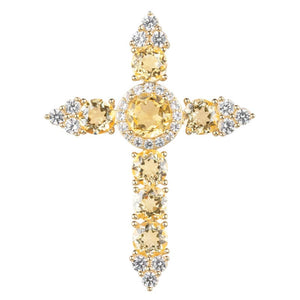 Citrine Cross Pendant