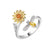 To My Daughter Sunflower Fidget Ring