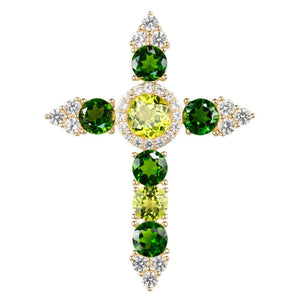 ‘Green Garden’Collection Cross Pendant