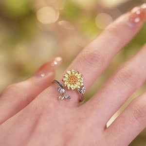 To My Daughter Sunflower Fidget Ring