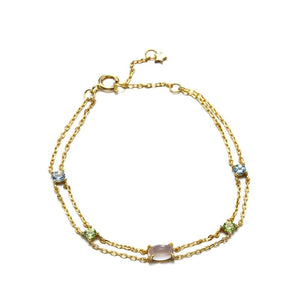 Natural Crystal Double Layer Bracelet