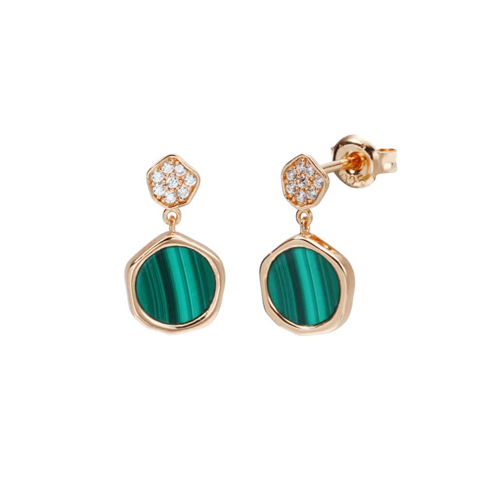 Irregular Malachite  Earrings