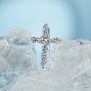 White Topa Cross Pendant