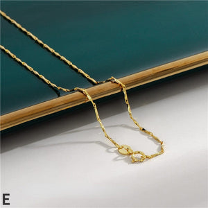 Accessories-Sterling Silver18k Gold Plated Basic Chain Necklace