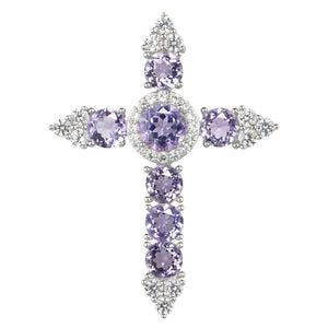 Light Amethyst Cross Pendant