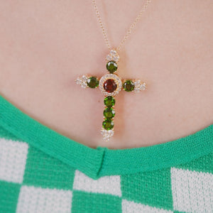 ‘Green Garden’Collection Cross Pendant